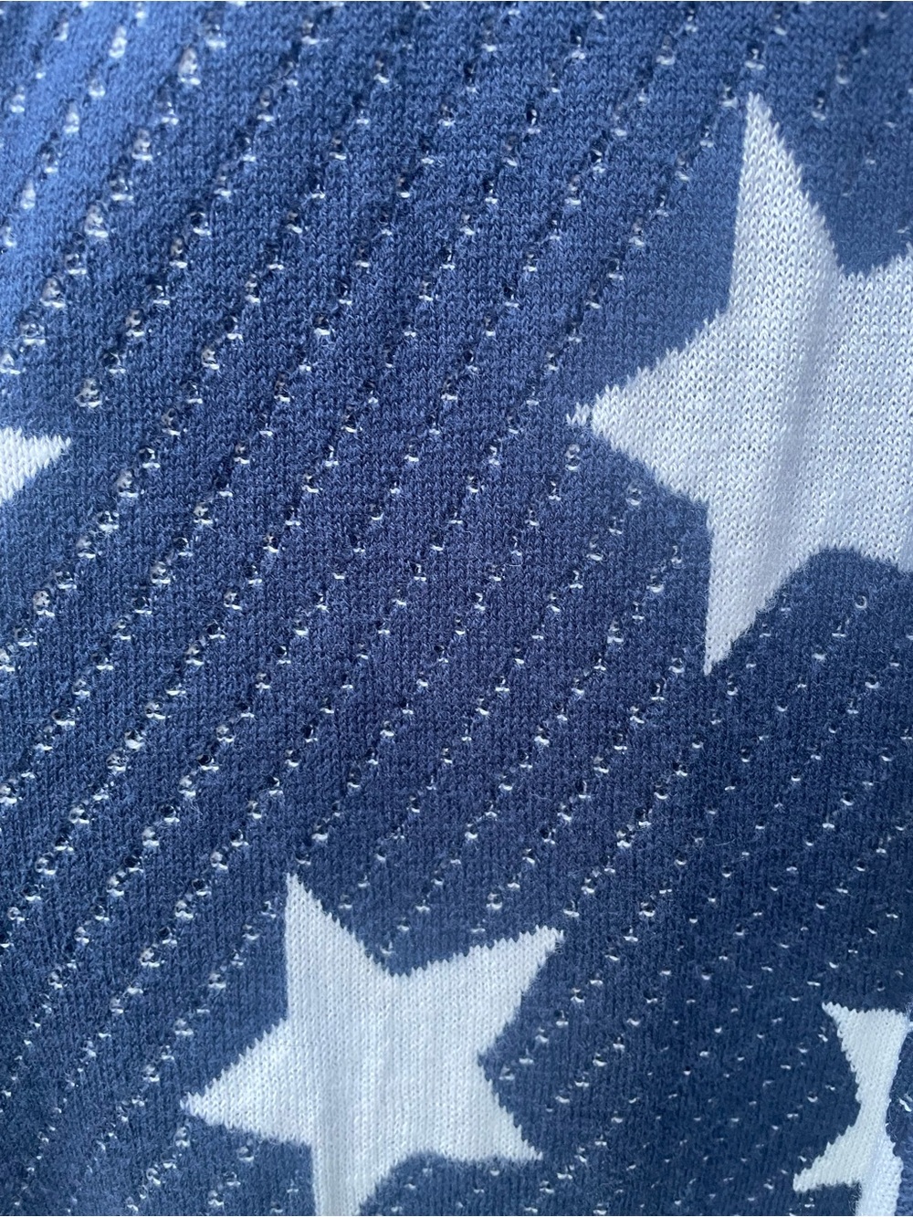 Lane Bryant Navy Blue and White Star Cardigan Sz. 14/16 - Picture 7 of 13